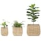 Vintiquewise Woven Square Flower Pot Planter with Leak-Proof Plastic Lining, PK 3 QI003833.3 - alternate 1